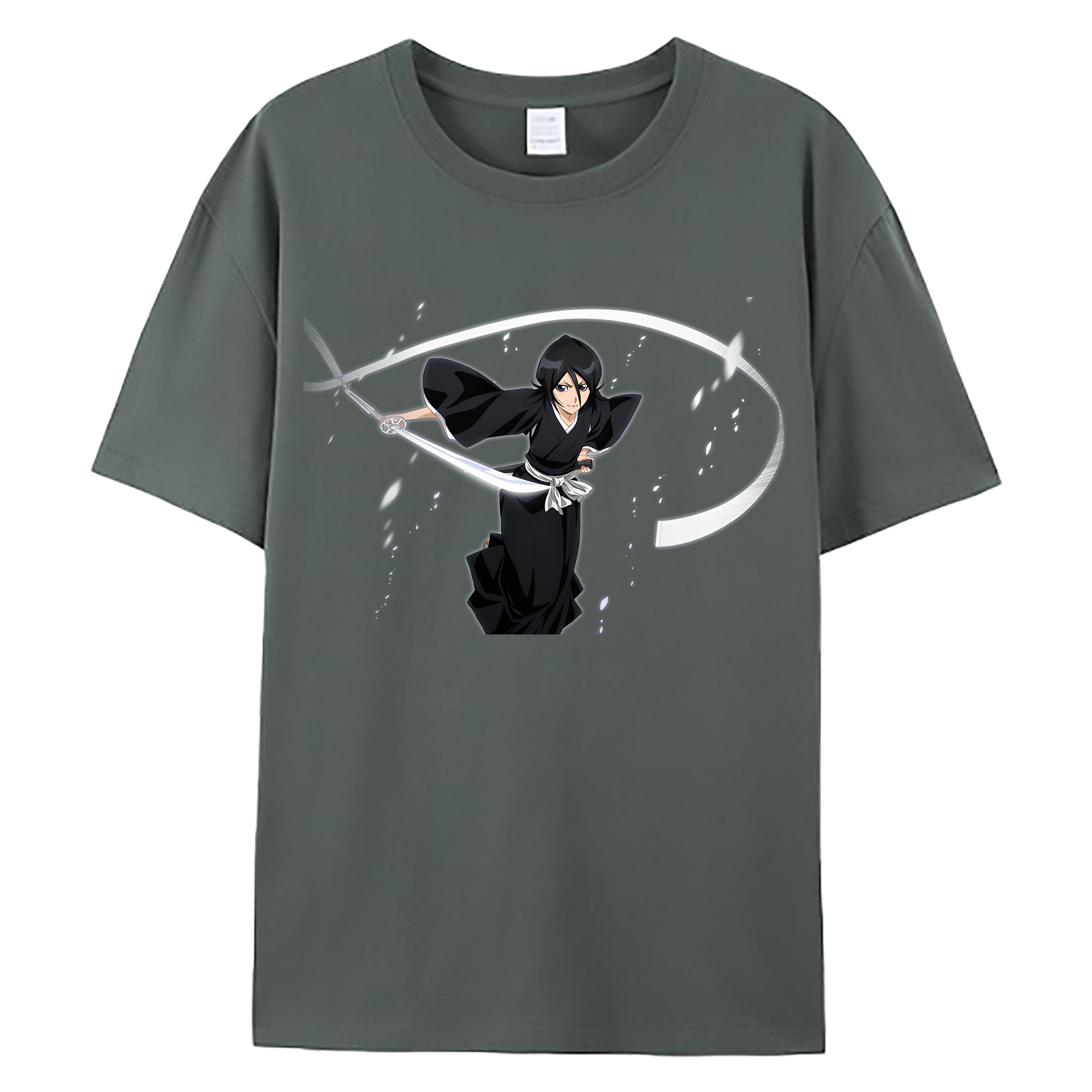 （画像用） ブリーチ 朽木ルキア BLEACH Kuchiki Rukia 綿100％ メンズ半袖Tシャツ｜肌触りやわらか＆通気性